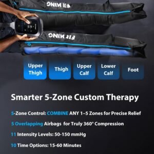 FIT KING Pro Leg Massager Athlete Compression Recovery Boots