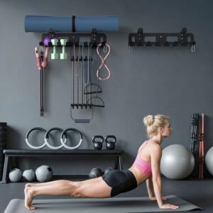 KHAMAL Multi-Purpose Gym Equipment Storage Rack for Resistance Bands