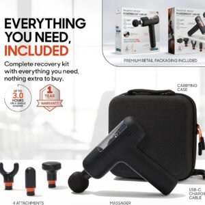 Sharper Image Powerboost Circuit Premium Deep Tissue Percussion Massage Gun