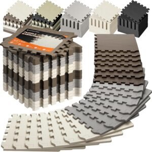 SUPERJARE Gym Floor Mats, EVA Foam Puzzle Exercise Mats Review